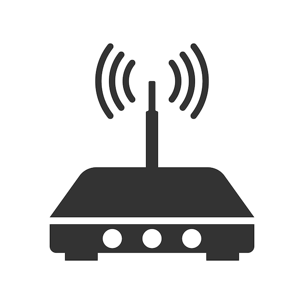 El icono del enrutador wi-fi