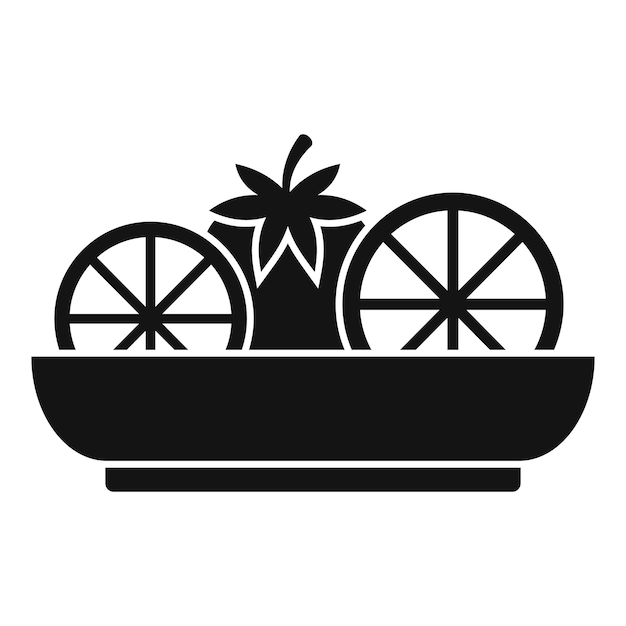 Icono de ensalada de frutas de nutrición vector simple Menú de mezcla de alimentos frescos