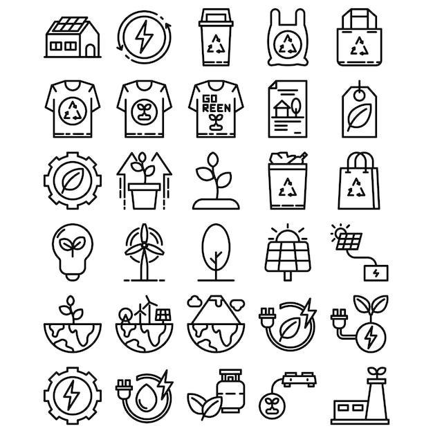 Icono de entorno en estilo de línea