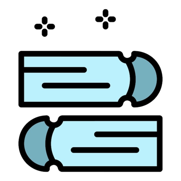 Icono de entrada al museo Contorno entrada al museo icono vectorial color plano aislado