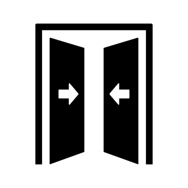 Vector icono de entrada de la puerta de admisión