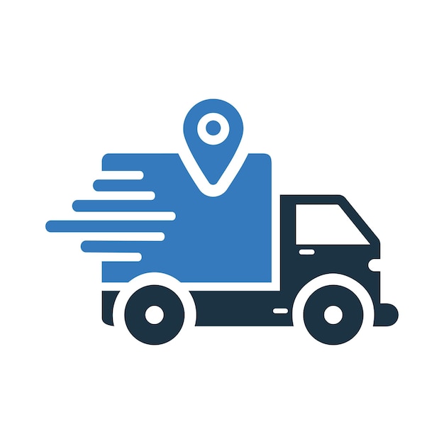 Icono de entrega de camiones Diseño vectorial editable simple aislado en un fondo blanco