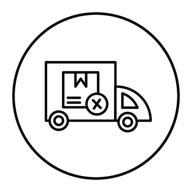 El icono de la entrega cancelada