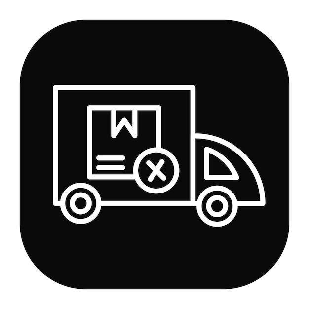 El icono de la entrega cancelada