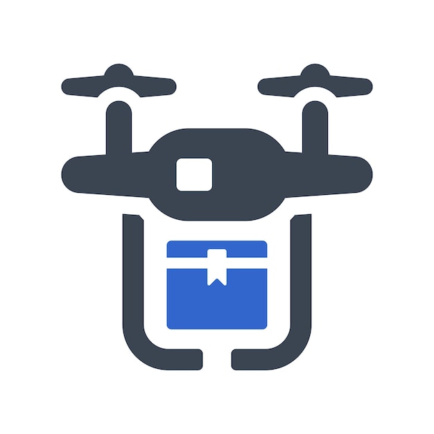 El icono de entrega de drones