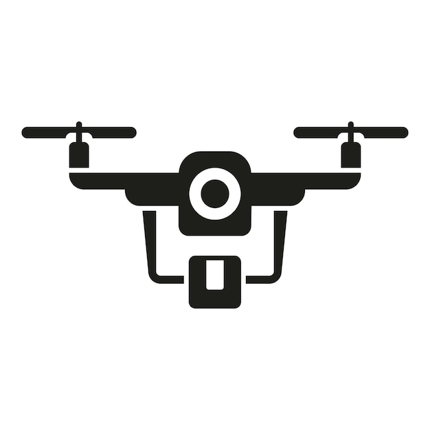 Icono de entrega de paquetes con drones vector simple Espía de cámara Tecnología de control remoto