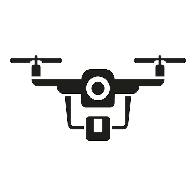 Icono de entrega de paquetes con drones vector simple Espía de cámara Tecnología de control remoto