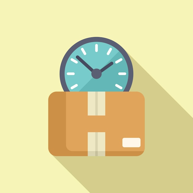 El icono de entrega rápida de paquetes es un vector plano.
