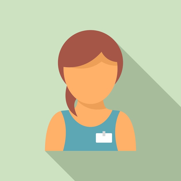 Icono de entrenador personal de mujer Ilustración plana del icono de vector de entrenador personal de mujer para diseño web