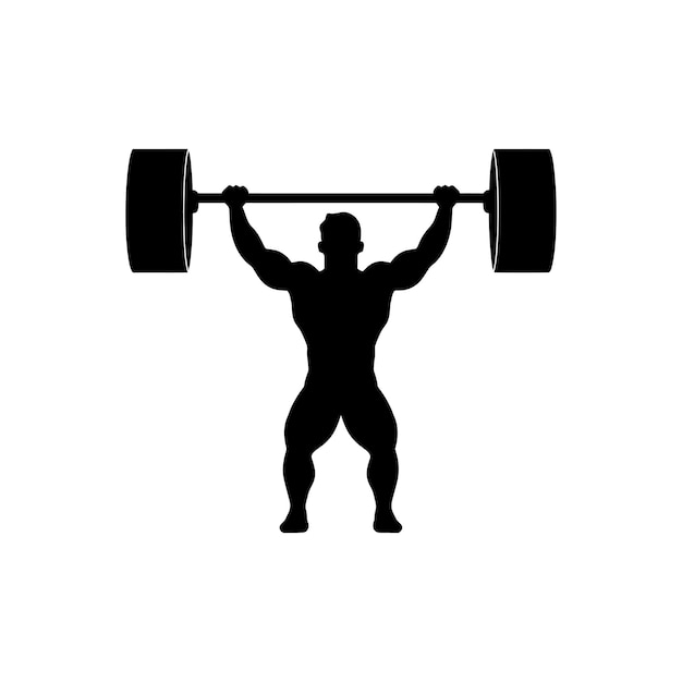 Icono de entrenamiento de fuerza en fondo blanco Ilustración vectorial simple