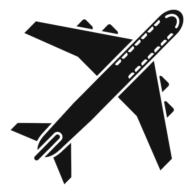 Icono de envío rápido de avión vector simple Cuota de entrega