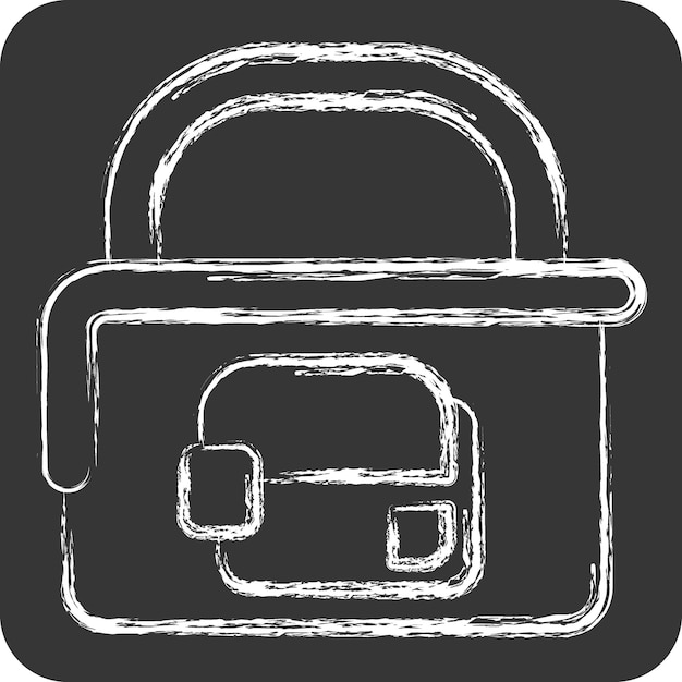 Icono equipaje relacionado con el hotel Símbolo de servicio tiza Ilustración de diseño sencillo de estilo