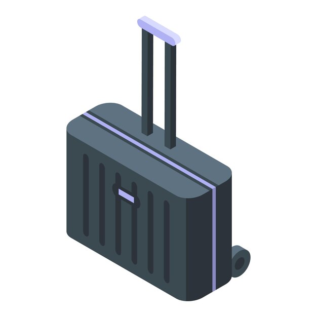 Icono de equipaje de viaje Isométrico de icono de vector de equipaje de viaje para diseño web aislado sobre fondo blanco