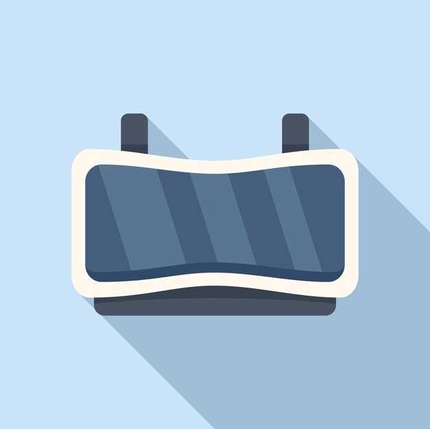Icono de equipo de casco vector plano Gafas virtuales Máscara de juego
