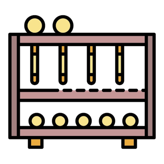 Icono de equipo de croquet Contorno equipo de croquet vector icono color plano aislado