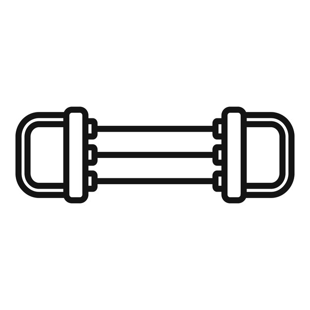 Icono de equipo de gimnasia de doble mango para el entrenamiento de bíceps