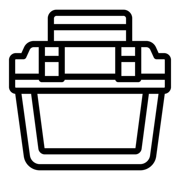 Icono de equipo de herramientas vector de contorno Estuche de kit Carpintero casero