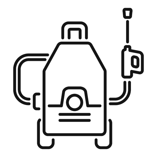 Icono de equipo de limpieza que representa un lavador a presión para uso profesional