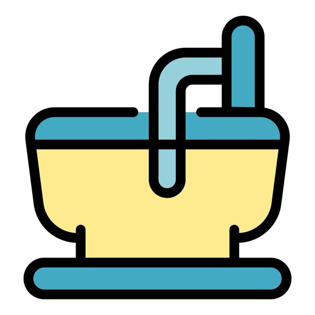 Icono de equipo de producción láctea Contorno de equipo de fabricación láctea Icono vectorial de color plano aislado
