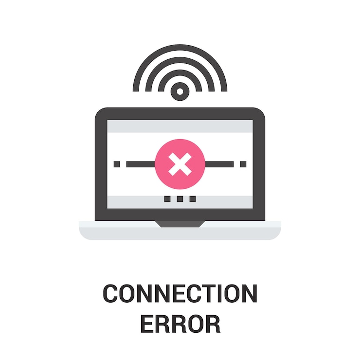 Vector icono de error de conexión