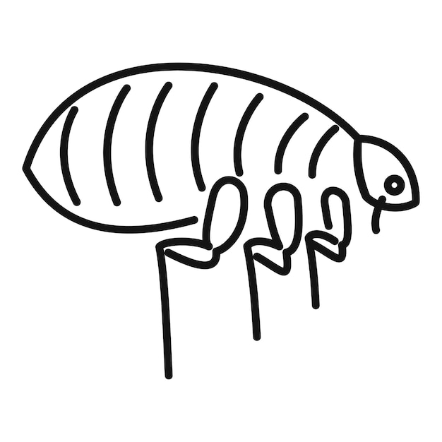 Icono de error parásito Icono de vector de error parásito esquema para diseño web aislado sobre fondo blanco