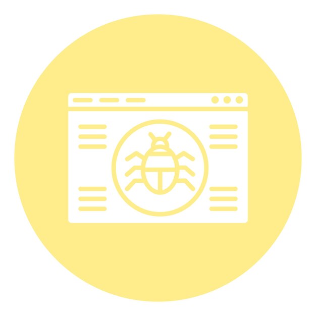 Icono de errores en el sitio web