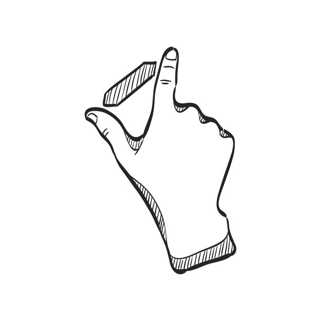 Vector icono de esbozo dibujado a mano gesto de touchpad
