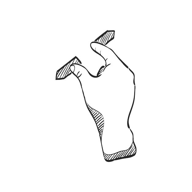 Icono de esbozo dibujado a mano gesto de touchpad