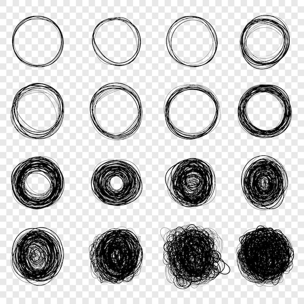 Icono de esbozo de línea circular en estilo dibujado a mano Ilustración de vector de garabato circular sobre fondo aislado Concepto de negocio de signo de burbuja de lápiz o pluma