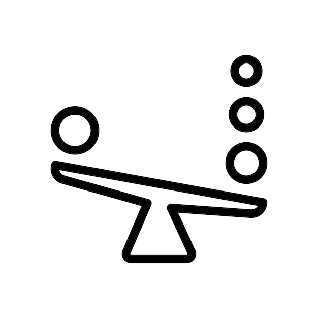 Ícono de la escala de equilibrio