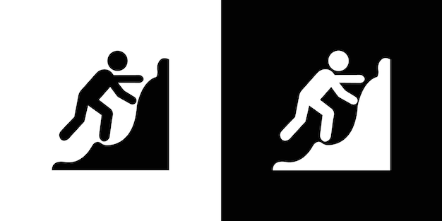 Icono de escalada Vector plano aislado en el contorno