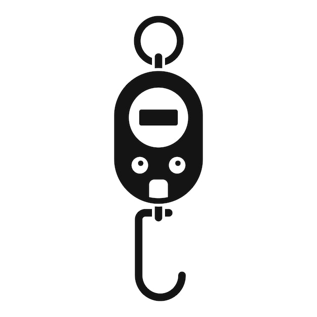 Icono de escalas digitales Ilustración simple de escalas de manos digitales Icono vectorial para diseño web aislado en fondo blanco