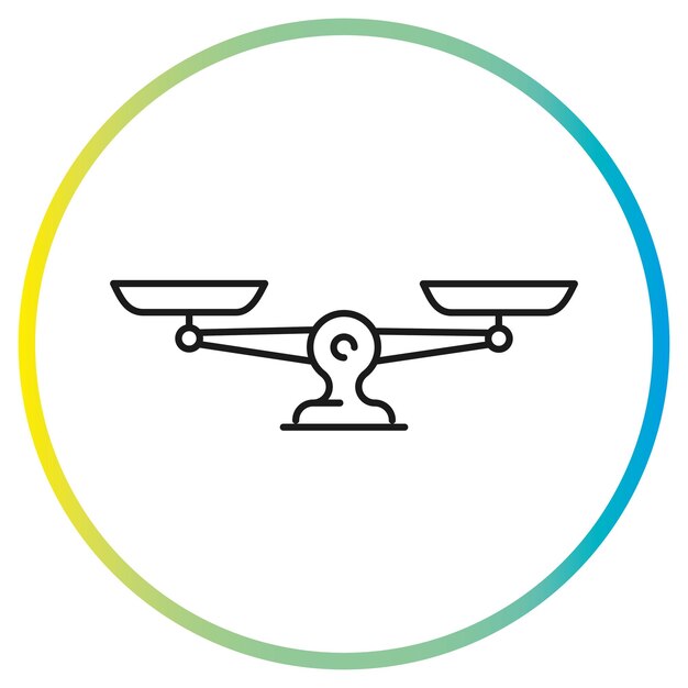 El icono de las escalas libra