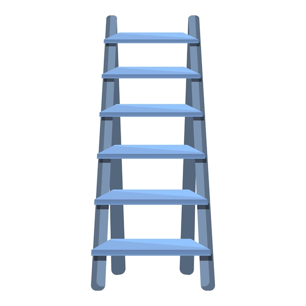 Icono de escalera alta Caricatura de icono de vector de escalera alta para diseño web aislado sobre fondo blanco