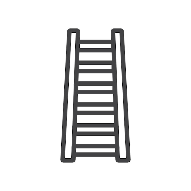 Ícono de la escalera Marca de símbolo en estilo llenado