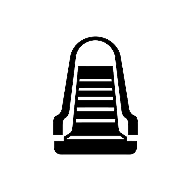 El icono de la escalera mecánica aislado sobre un fondo blanco