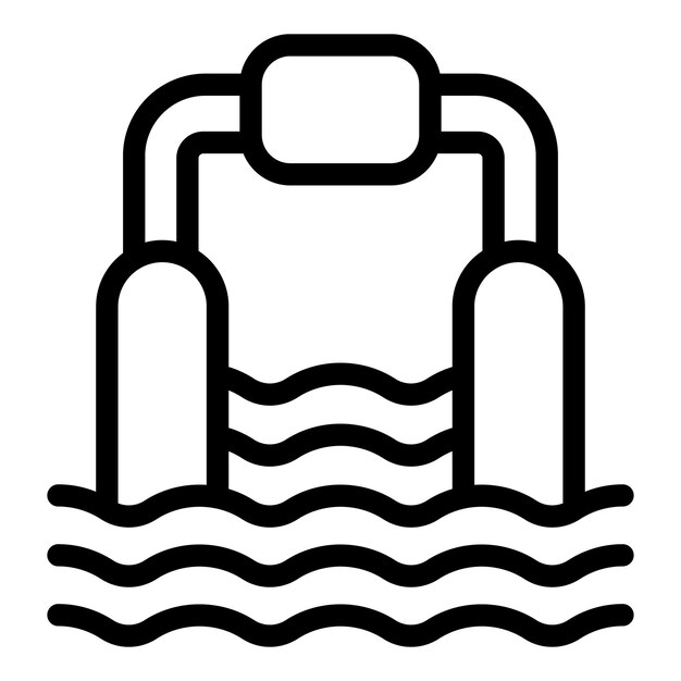Icono de una escalera de piscina