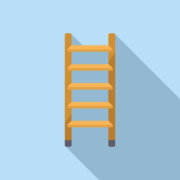 Icono de escalera de seguridad vector plano Escalera metal Trabajador interior