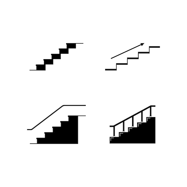 Vector icono de escalera