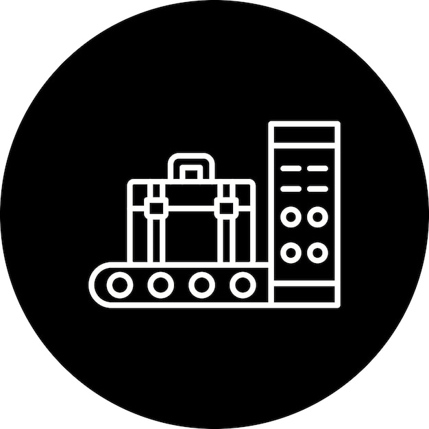 Icono de escaneo de equipaje