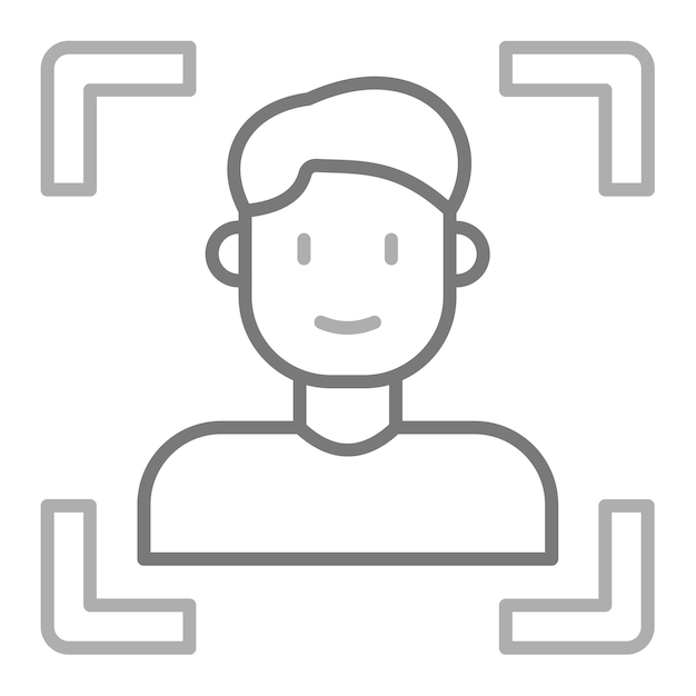 Icono de escaneo facial