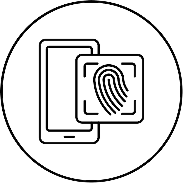 Icono de escaneo de huellas dactilares