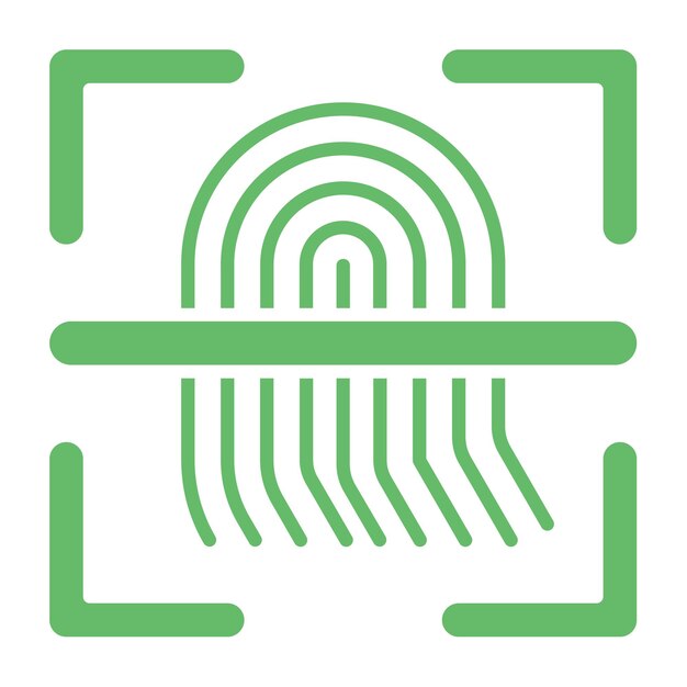 Icono de escaneo de huellas dactilares