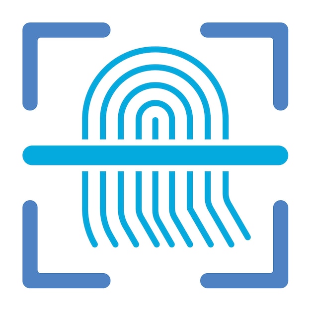 Icono de escaneo de huellas dactilares