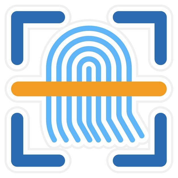 Icono de escaneo de huellas dactilares