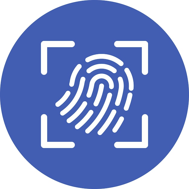 Icono de escaneo de huellas dactilares
