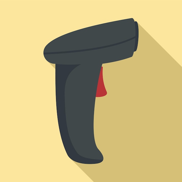 Icono de escáner de código de barras de almacén Ilustración plana del icono de vector de escáner de código de barras de almacén para diseño web