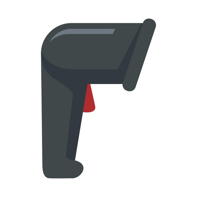 Icono de escáner de código de barras de mercado Ilustración plana del icono de vector de escáner de código de barras de mercado aislado sobre fondo blanco