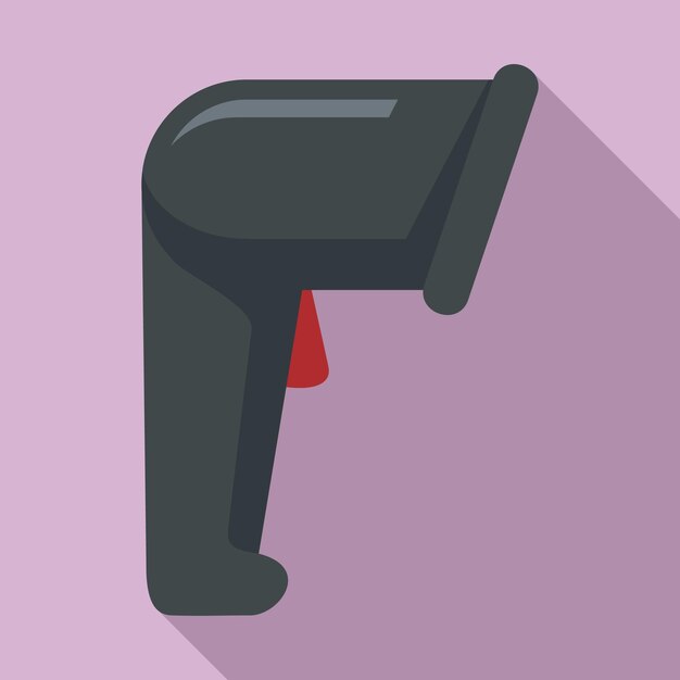 Icono de escáner de código de barras de mercado Ilustración plana del icono de vector de escáner de código de barras de mercado para diseño web