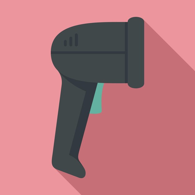 Icono de escáner de código de barras pequeño Ilustración plana del icono de vector de escáner de código de barras pequeño para diseño web